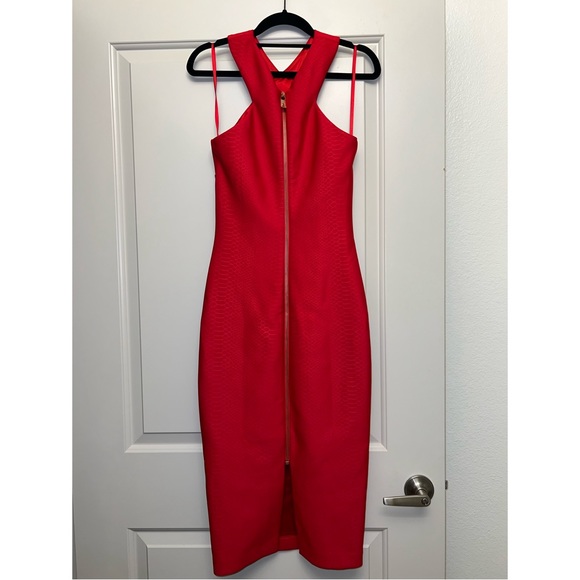 Ted Baker London | “Erskine” Snake-Embossed Sheath Dress | Size 1 - Picture 2 of 7